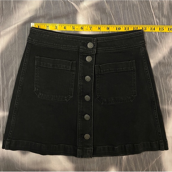 Madewell Stretch Denim A-line Mini Skirt with Patch Pockets Size 00 - Picture 7 of 9